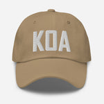 KOA Airport Code Embroidered Dad Hat Kailua Kona Hawaii