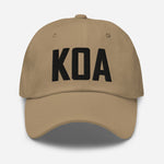 KOA Airport Code Embroidered Dad Hat Kailua Kona Hawaii