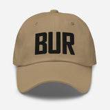 BUR Airport Code Embroidered Dad Hat Burbank California