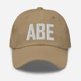 ABE Airport Code Embroidered Dad Hat Allentown Pennsylvania