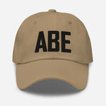 ABE Airport Code Embroidered Dad Hat Allentown Pennsylvania