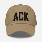 ACK Airport Code Embroidered Dad Hat Nantucket Massachusetts