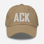 ACK Airport Code Embroidered Dad Hat Nantucket Massachusetts