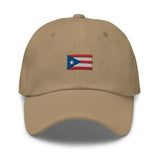 Puerto Rico Flag Embroidered Dad Hat