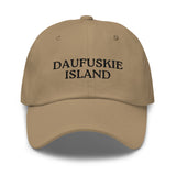 Daufuskie Island, SC South Carolina Embroidered Dad Hat - Black Thread