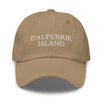 Daufuskie Island, SC South Carolina Embroidered Dad Hat - White Thread