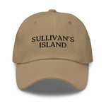 Sullivan&#39;s Island, SC South Carolina Embroidered Dad Hat - Black Thread