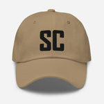 SC South Carolina Embroidered Dad Hat | Black Thread | State Initials