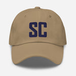 SC South Carolina Embroidered Dad Hat | Navy Thread | State Initials