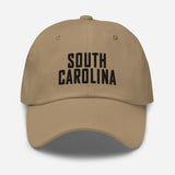 South Carolina Embroidered Dad Hat | Black Thread | State Initials