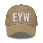 EYW Florida Airport Code Embroidered Dad Hat | White Thread