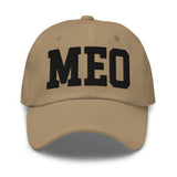 MEO Airport Code Embroidered Dad Hat OBX Outer Banks North Carolina College Varsity Letter