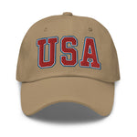 USA Embroidered Dad Hat America Red White And Blue Adjustable