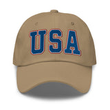 USA Embroidered Dad Hat America Red White And Blue Adjustable