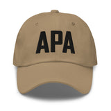 APA Airport Code Embroidered Dad Hat | Black Thread