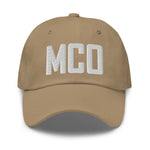 MCO Airport Code Embroidered Dad Hat | White Thread