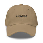 west coast Embroidered Dad Hat | Black Thread