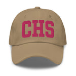 CHS Airport Code Embroidered Dad Hat South Carolina Charleston SC College Varsity Letter | Flamingo Pink Thread