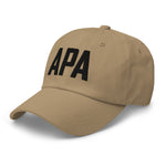 APA Airport Code Embroidered Dad Hat | Black Thread