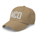 MCO Airport Code Embroidered Dad Hat | White Thread