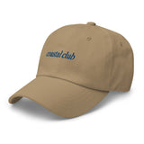 coastal club Embroidered Dad Hat | Royal Blue Thread