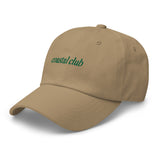 coastal club Embroidered Dad Hat | Kelly Green Thread