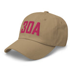 30A Rosemary Beach Florida Embroidered Dad Hat | Flamingo Pink Thread