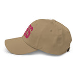 CHS Airport Code Embroidered Dad Hat South Carolina Charleston SC College Varsity Letter | Flamingo Pink Thread