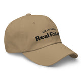 Ask Me About Real Estate Embroidered Dad Hat | Black Thread