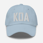 KOA Airport Code Embroidered Dad Hat Kailua Kona Hawaii