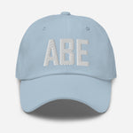 ABE Airport Code Embroidered Dad Hat Allentown Pennsylvania