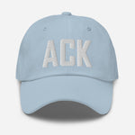 ACK Airport Code Embroidered Dad Hat Nantucket Massachusetts