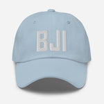 BJI Airport Code Embroidered Dad Hat Bemidji Minnesota