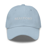 Beaufort, SC South Carolina Embroidered Dad Hat - White Thread