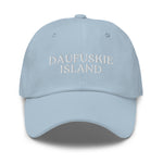 Daufuskie Island, SC South Carolina Embroidered Dad Hat - White Thread