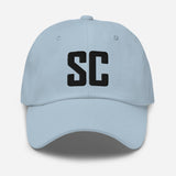 SC South Carolina Embroidered Dad Hat | Black Thread | State Initials