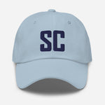 SC South Carolina Embroidered Dad Hat | Navy Thread | State Initials