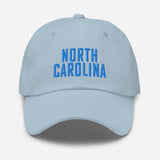 North Carolina Embroidered Dad Hat | Aqua Thread | State Initials