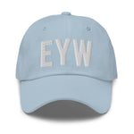 EYW Florida Airport Code Embroidered Dad Hat | White Thread