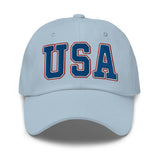 USA Embroidered Dad Hat America Red White And Blue Adjustable