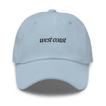 west coast Embroidered Dad Hat | Black Thread