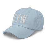 EYW Florida Airport Code Embroidered Dad Hat | White Thread