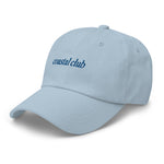 coastal club Embroidered Dad Hat | Royal Blue Thread