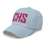 CHS Airport Code Embroidered Dad Hat South Carolina Charleston SC | Flamingo Pink Thread