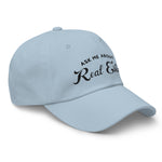 Ask Me About Real Estate Embroidered Dad Hat | Black Thread