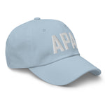 APA Airport Code Embroidered Dad Hat | White Thread