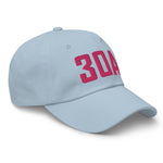 30A Rosemary Beach Florida Embroidered Dad Hat | Flamingo Pink Thread