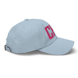 CHS Airport Code Embroidered Dad Hat South Carolina Charleston SC | Flamingo Pink Thread