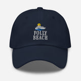 Folly Beach South Carolina Embroidered Dad Hat