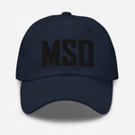 MSO Airport Code Embroidered Dad Hat Missoula Montana